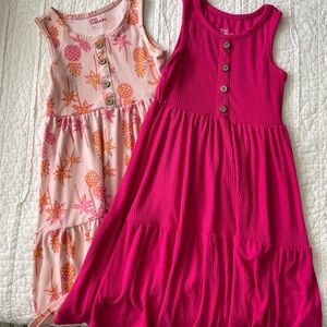 Epic Threads Pink and Pineapple Print Girls Dress Set — Size S